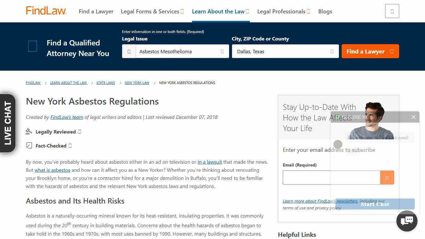 New York Asbestos Regulations - FindLaw